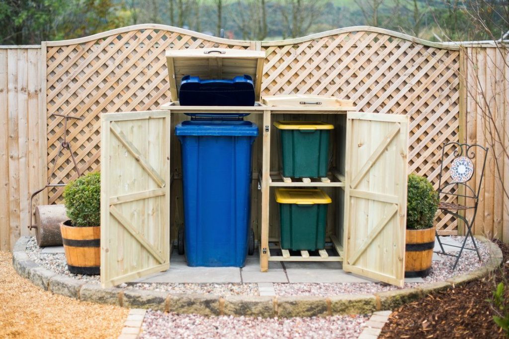 Innovative Triple Wheelie Bin Shed Storage