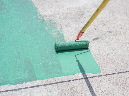 Patio concrete painting