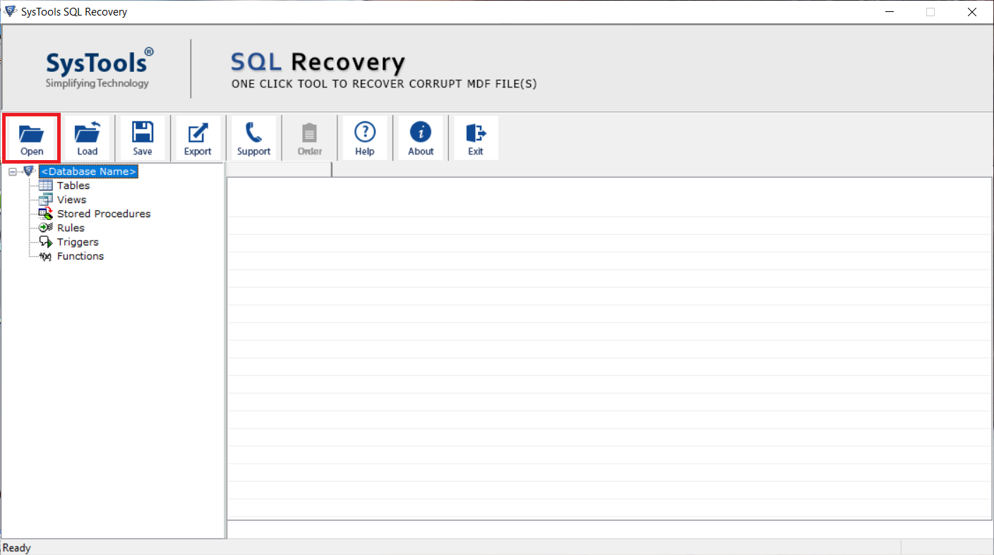 step-1 recover SQL database from MDF and LDF
